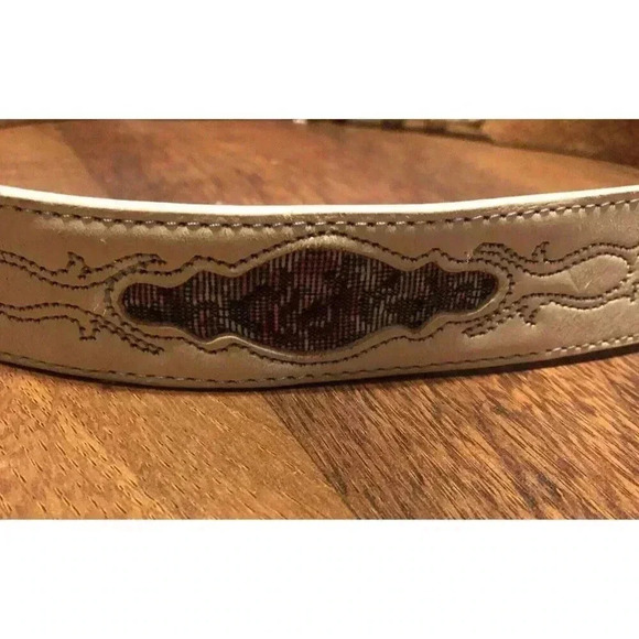 LADIES SILVER CREEK COLLECTION LEATHER NEEDLEPOINT WESTERN BELT 32 - Picture 1 of 6